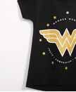 imagem do produto  blusa infantil ampla mulher maravilha manga curta preta
